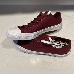 Converse All Star Chuck Taylor II, Burgundy, Women’s Size 11, Men’s Size 9